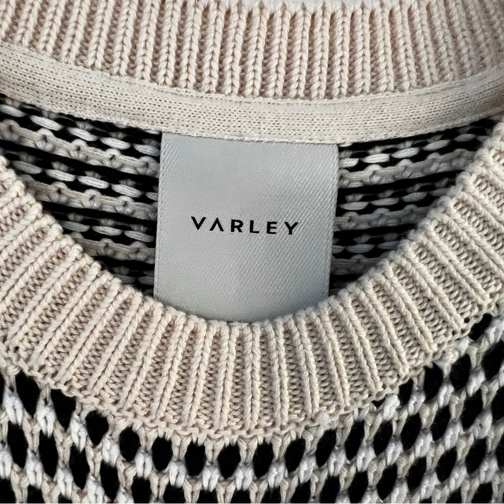 Varley Knowles Black and Cream Sleeveless Knit Top - Picture 3 of 5